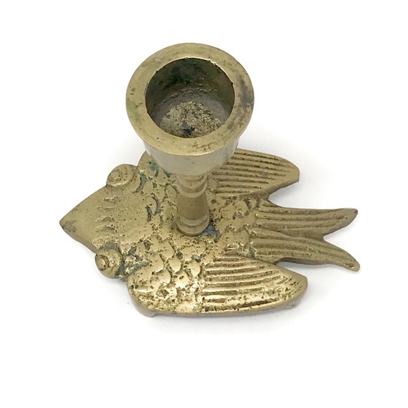 Crow Raven Sparrow Candle Holder Blue Calcite Egg - Picture 9 of 16